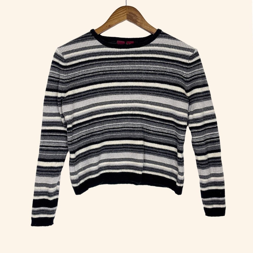 Vintage Y2K 100% Merino Wool Striped Sweater Large